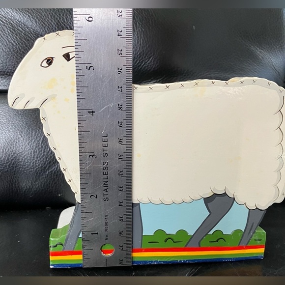 Vintage IKEA wooden lamb / sheep single bookend - Charming Sheep Wooden Decor - Picture 12 of 12